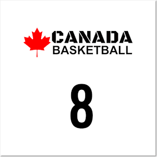 Canada Basketball Number 8 Design Gift Idea Posters and Art